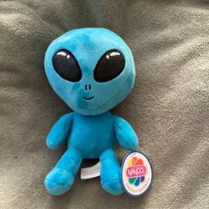 Nanco Blue Alien Stuffed Animal Plush Sparkley Eyes